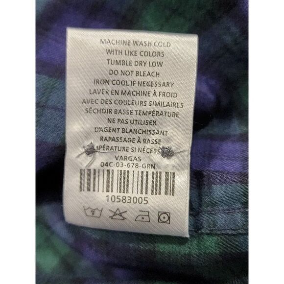 FIVE FOUR Nick Wooster 2XL Blue/Green Plaid NWT Long Sleeve Button Down Shirt - Picture 4 of 12